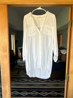 cloth & stone White Button-Up Shirt